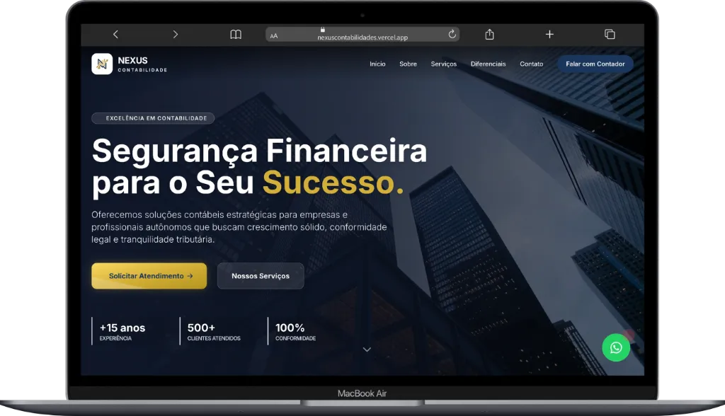 Site Nexus Contabilidade Desktop